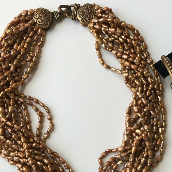 VTG DESIGNER STEPHEN DWECK JASPER 1993 NECKLACE & EARRINGS